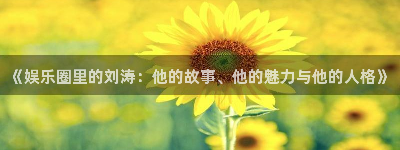 壹号app官方登录入口下载：《娱乐圈里的刘涛：他的故事、他的魅力与他的人格》
